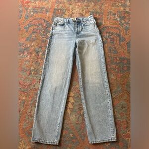Madewell, low slung straight button fly jeans